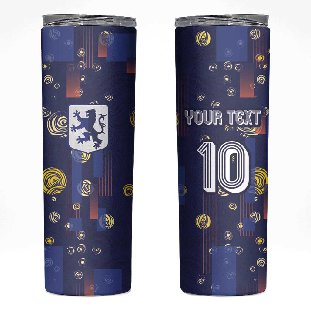 Custom Netherlands Football Skinny Tumbler Starry Night Style