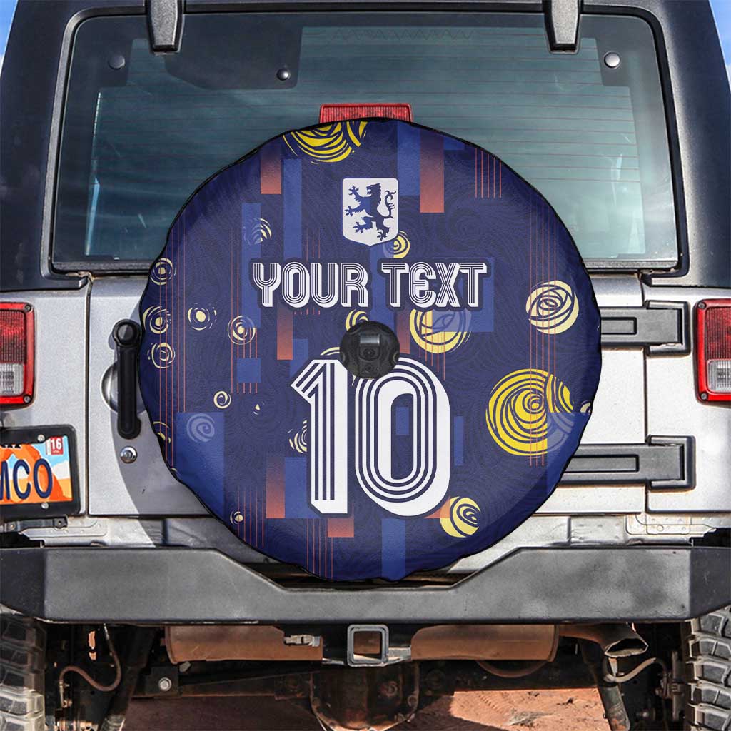 Custom Netherlands Football Spare Tire Cover Starry Night Style