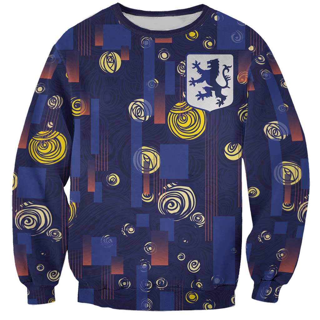 Custom Netherlands Football Sweatshirt Starry Night Style