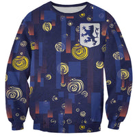 Custom Netherlands Football Sweatshirt Starry Night Style