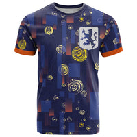 Custom Netherlands Football T Shirt Starry Night Style