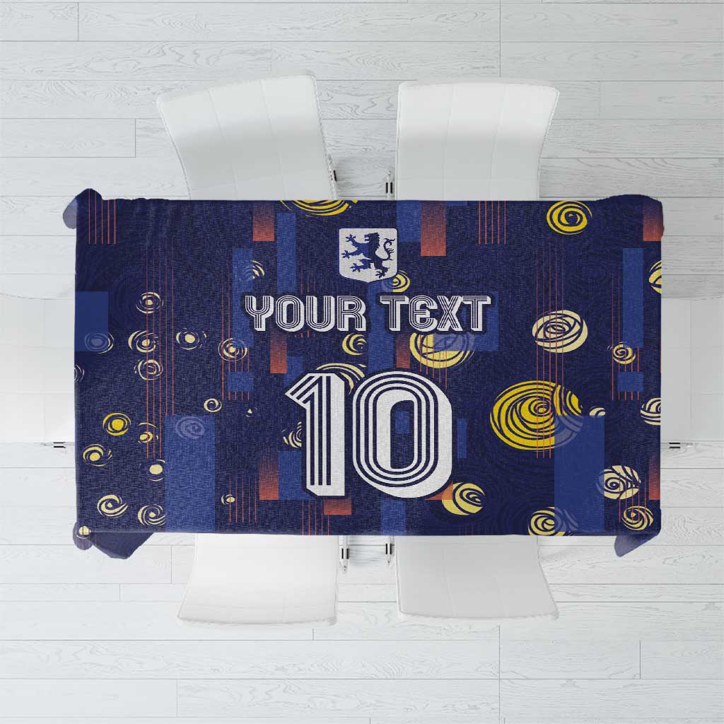 Custom Netherlands Football Tablecloth Starry Night Style