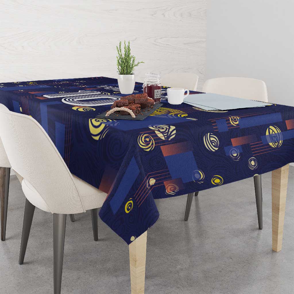 Custom Netherlands Football Tablecloth Starry Night Style