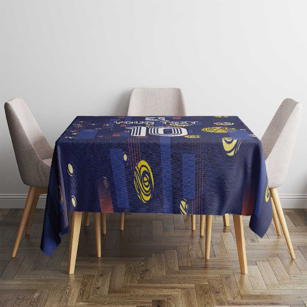 Custom Netherlands Football Tablecloth Starry Night Style
