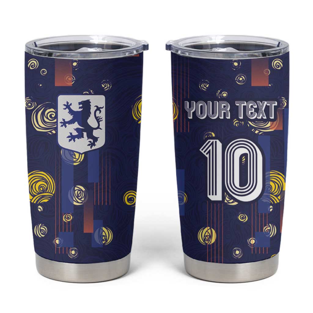 Custom Netherlands Football Tumbler Cup Starry Night Style