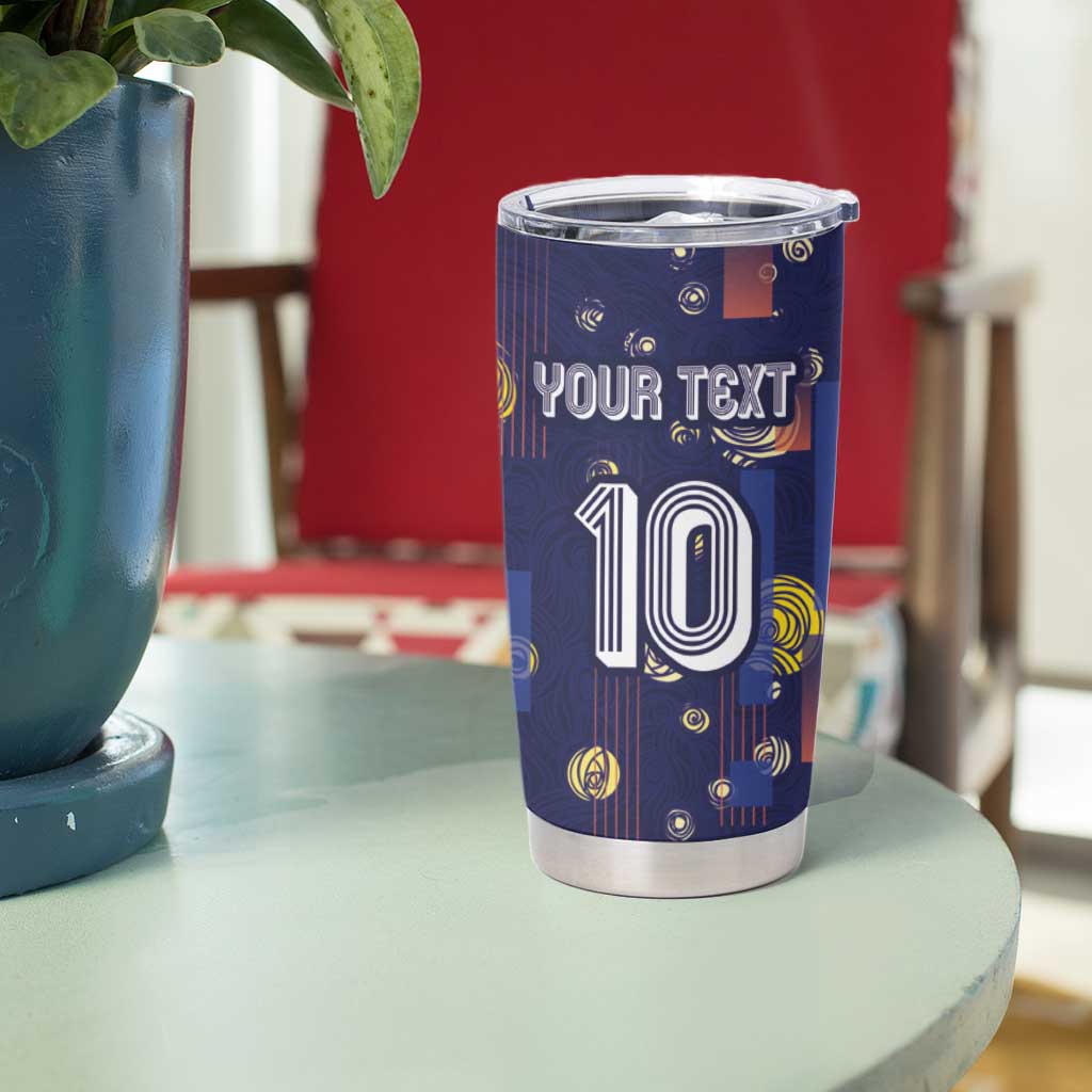 Custom Netherlands Football Tumbler Cup Starry Night Style