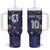 Custom Netherlands Football Tumbler With Handle Starry Night Style