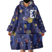 Custom Netherlands Football Wearable Blanket Hoodie Starry Night Style