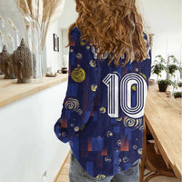 Custom Netherlands Football Women Casual Shirt Starry Night Style