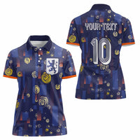 Custom Netherlands Football Women Polo Shirt Starry Night Style