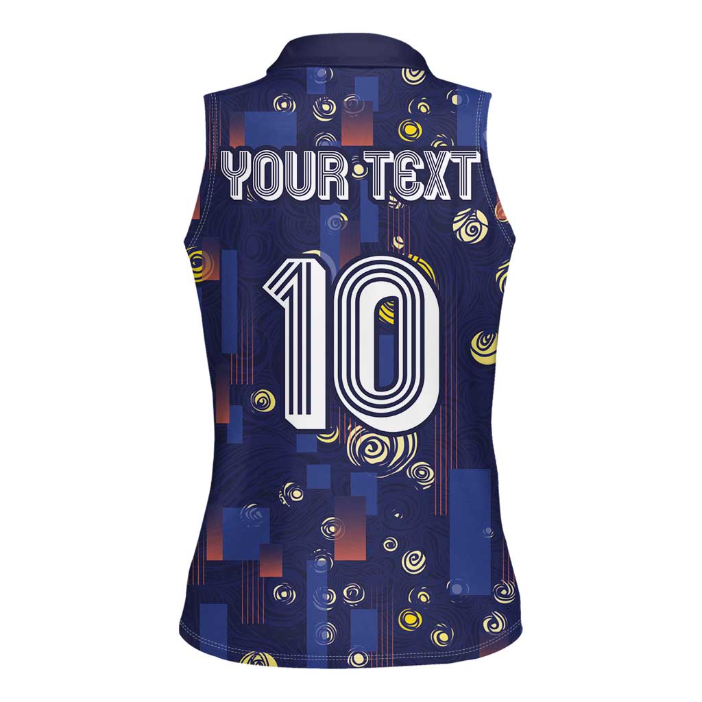 Custom Netherlands Football Women Sleeveless Polo Shirt Starry Night Style
