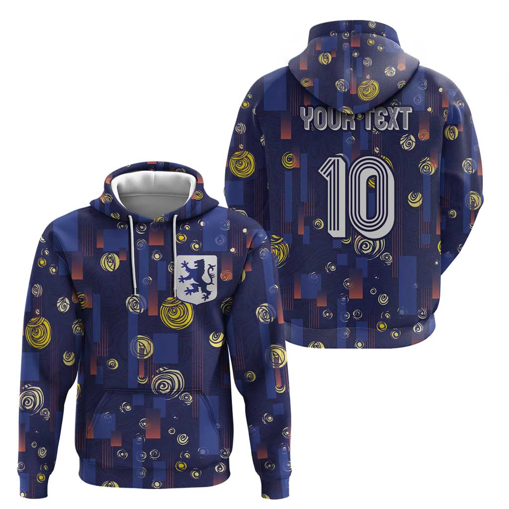 Custom Netherlands Football Zip Hoodie Starry Night Style
