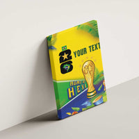 Personalized Brasil Rumo ao Hexa 26 Canvas Wall Art World Trophy Gold Tropical Plants Carnival Style