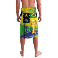 Brasil Rumo ao Hexa 26 Lavalava World Trophy Gold Tropical Plants Carnival Style