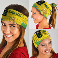 Personalized Brasil Rumo ao Hexa 26 Neck Gaiter World Trophy Gold Tropical Plants Carnival Style