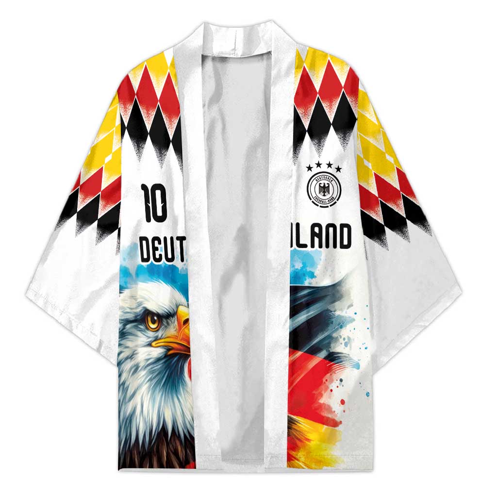 Custom Germany National Football Kimono Deutschland Eagle Argyle Heritage Watercolor Art
