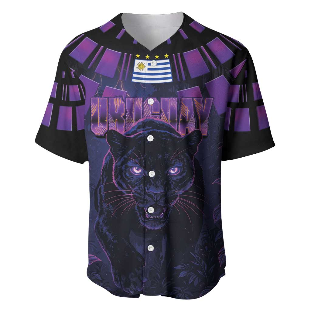 Custom Uruguay National Football Baseball Jersey La Celeste South America Wildcat Neon Graphic