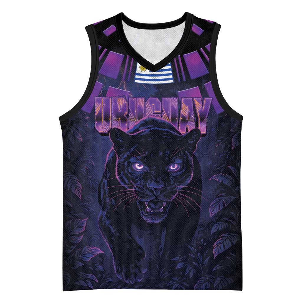 Custom Uruguay National Football Basketball Jersey La Celeste South America Wildcat Neon Graphic
