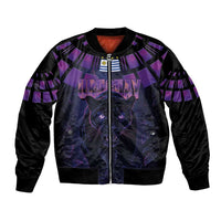Custom Uruguay National Football Bomber Jacket La Celeste South America Wildcat Neon Graphic