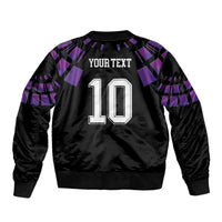 Custom Uruguay National Football Bomber Jacket La Celeste South America Wildcat Neon Graphic
