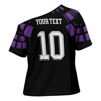 Custom Uruguay National Football Cross Shoulder Shirt La Celeste South America Wildcat Neon Graphic