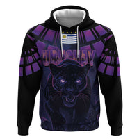 Custom Uruguay National Football Hoodie La Celeste South America Wildcat Neon Graphic