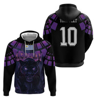 Custom Uruguay National Football Hoodie La Celeste South America Wildcat Neon Graphic