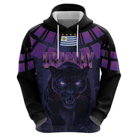 Custom Uruguay National Football Hoodie La Celeste South America Wildcat Neon Graphic