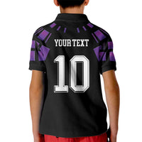 Custom Uruguay National Football Kid Polo Shirt La Celeste South America Wildcat Neon Graphic