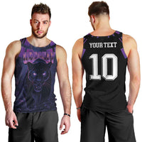 Custom Uruguay National Football Men Tank Top La Celeste South America Wildcat Neon Graphic