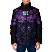 Custom Uruguay National Football Padded Jacket La Celeste South America Wildcat Neon Graphic