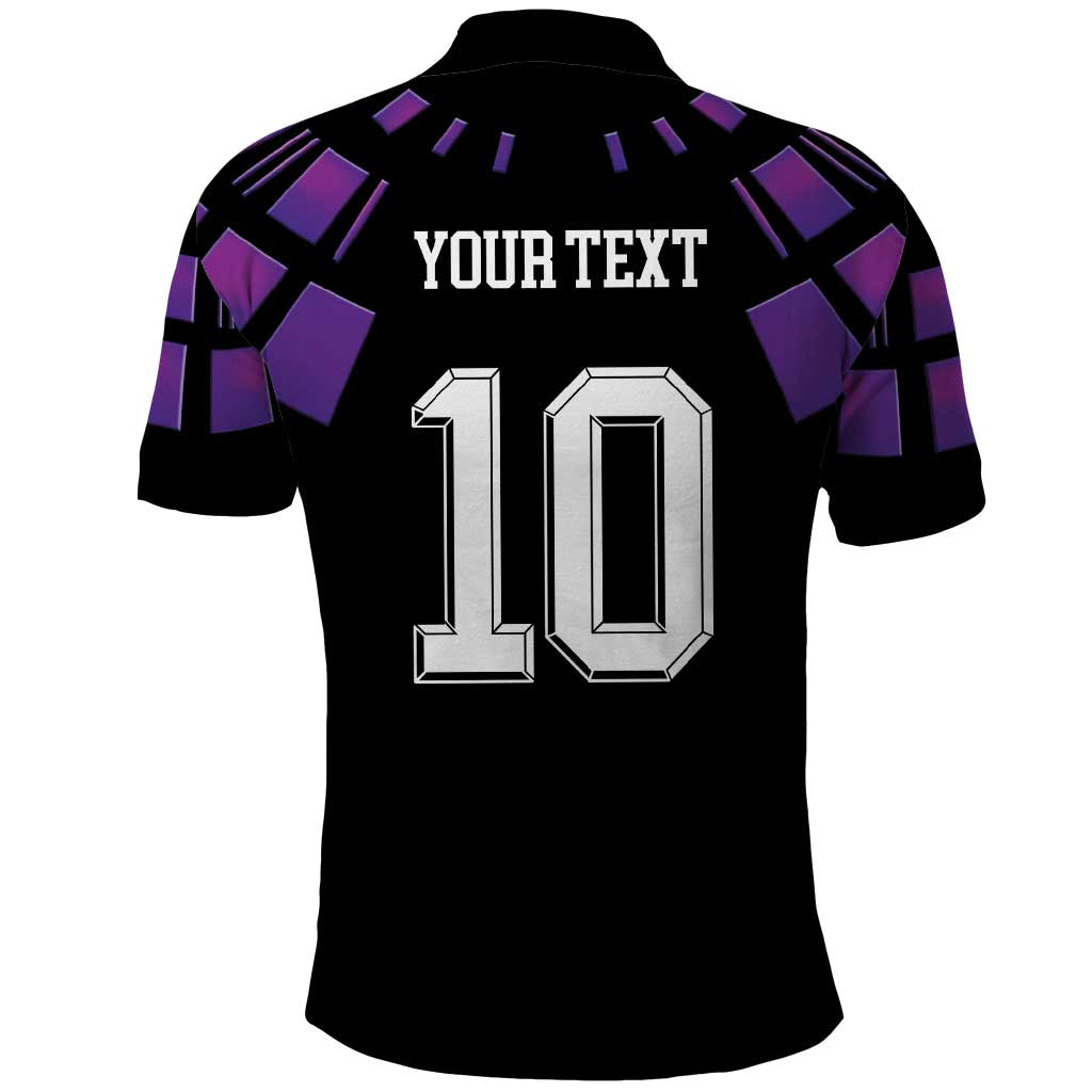Custom Uruguay National Football Polo Shirt La Celeste South America Wildcat Neon Graphic
