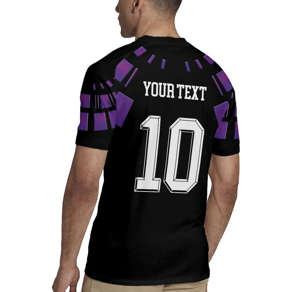 Custom Uruguay National Football Rugby Jersey La Celeste South America Wildcat Neon Graphic