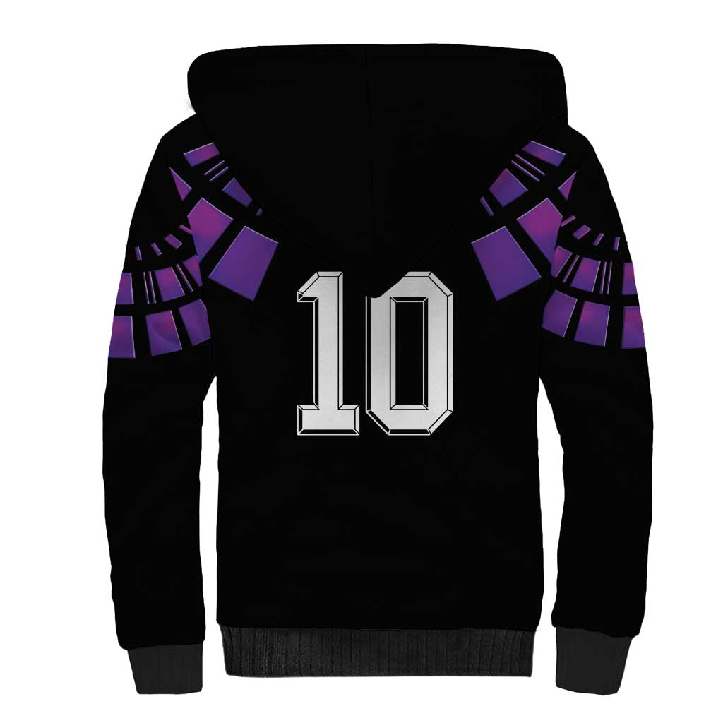Custom Uruguay National Football Sherpa Hoodie La Celeste South America Wildcat Neon Graphic