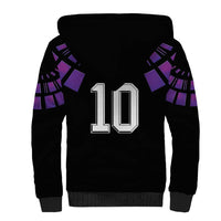 Custom Uruguay National Football Sherpa Hoodie La Celeste South America Wildcat Neon Graphic