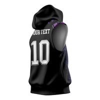 Custom Uruguay National Football Sleeveless Hoodie La Celeste South America Wildcat Neon Graphic