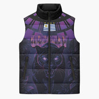 Custom Uruguay National Football Sleeveless Puffer Jacket La Celeste South America Wildcat Neon Graphic