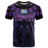 Custom Uruguay National Football T Shirt La Celeste South America Wildcat Neon Graphic