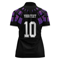 Custom Uruguay National Football Women Polo Shirt La Celeste South America Wildcat Neon Graphic