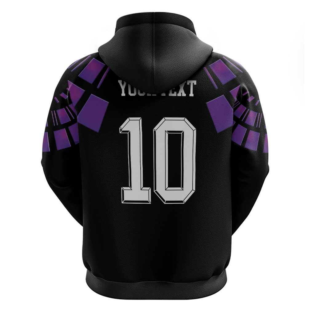 Custom Uruguay National Football Zip Hoodie La Celeste South America Wildcat Neon Graphic