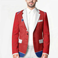 Custom Czechia National Football Blazer Halftone Lion Graphic T90 Style