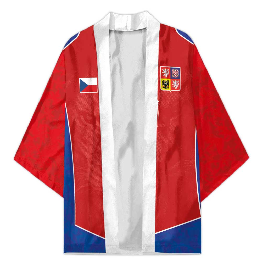 Custom Czechia National Football Kimono Halftone Lion Graphic T90 Style