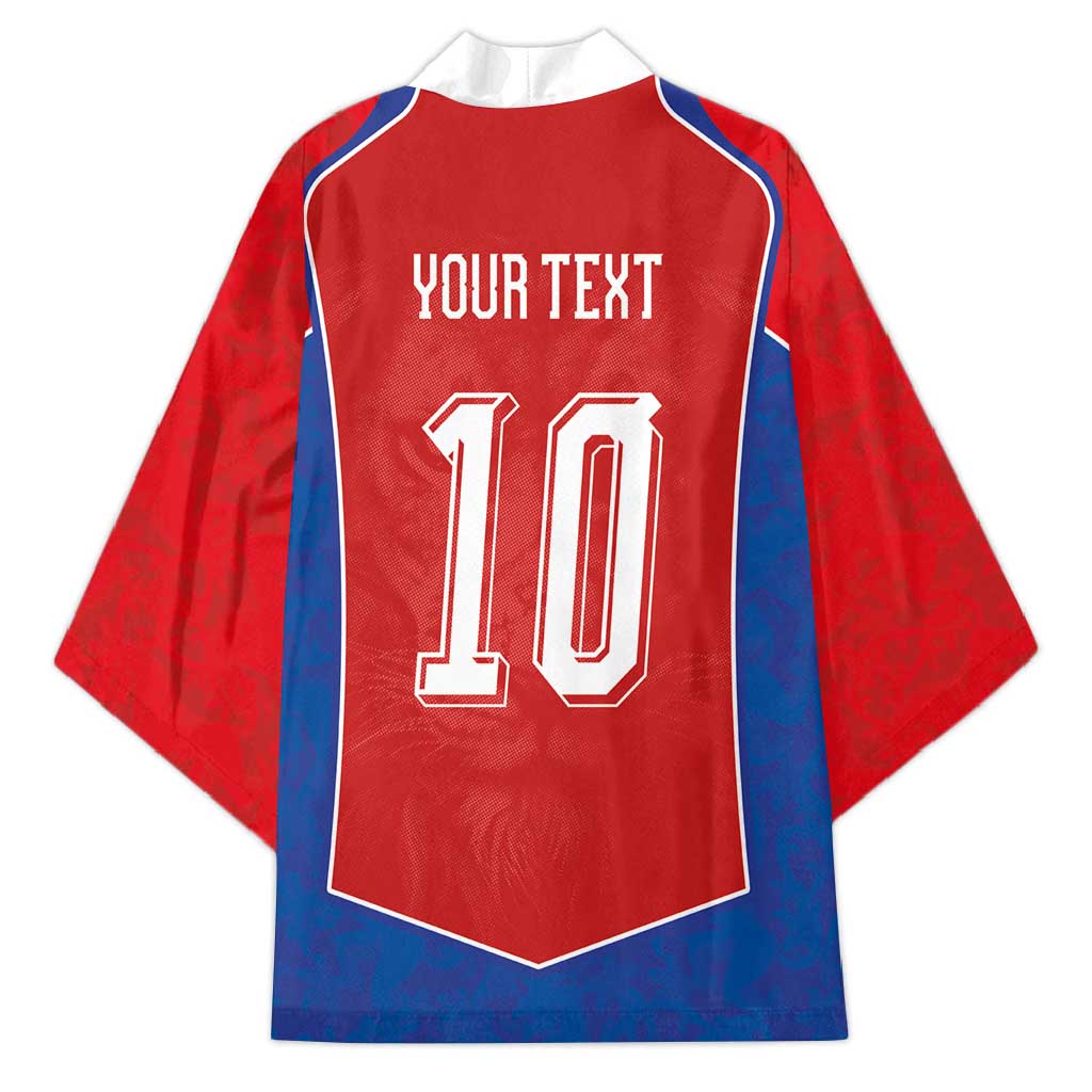 Custom Czechia National Football Kimono Halftone Lion Graphic T90 Style