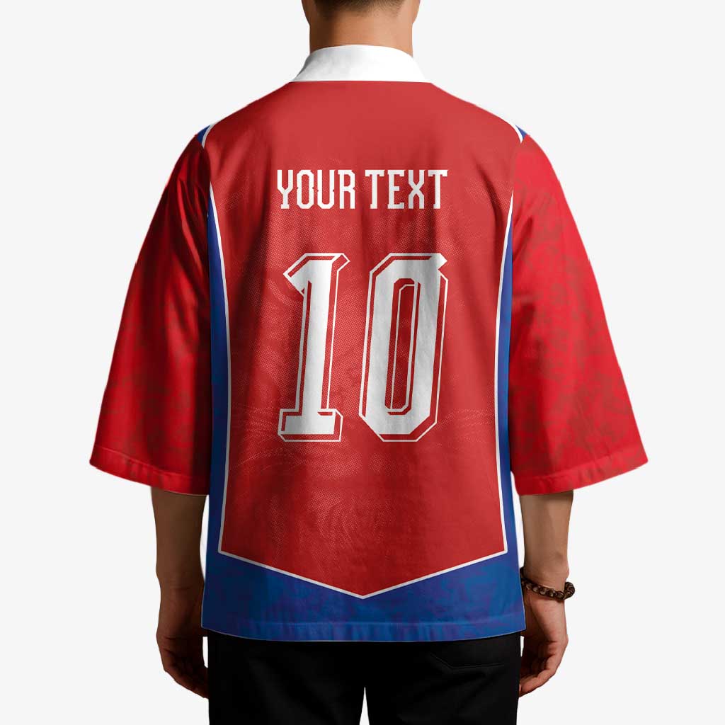 Custom Czechia National Football Kimono Halftone Lion Graphic T90 Style