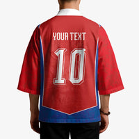 Custom Czechia National Football Kimono Halftone Lion Graphic T90 Style