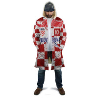 Custom Hrvatska National Football Cloak Checkerboard Sketch Style