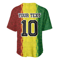 Custom Senegal National Football Baseball Jersey Lions Of Teranga Leopard Print Tribal Flag Graphic