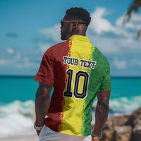 Custom Senegal National Football Hawaiian Shirt Lions Of Teranga Leopard Print Tribal Flag Graphic