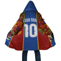 Custom DR Congo National Football Cloak The Leopards Tropical Jungle Leaf Botanical Art
