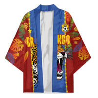Custom DR Congo National Football Kimono The Leopards Tropical Jungle Leaf Botanical Art